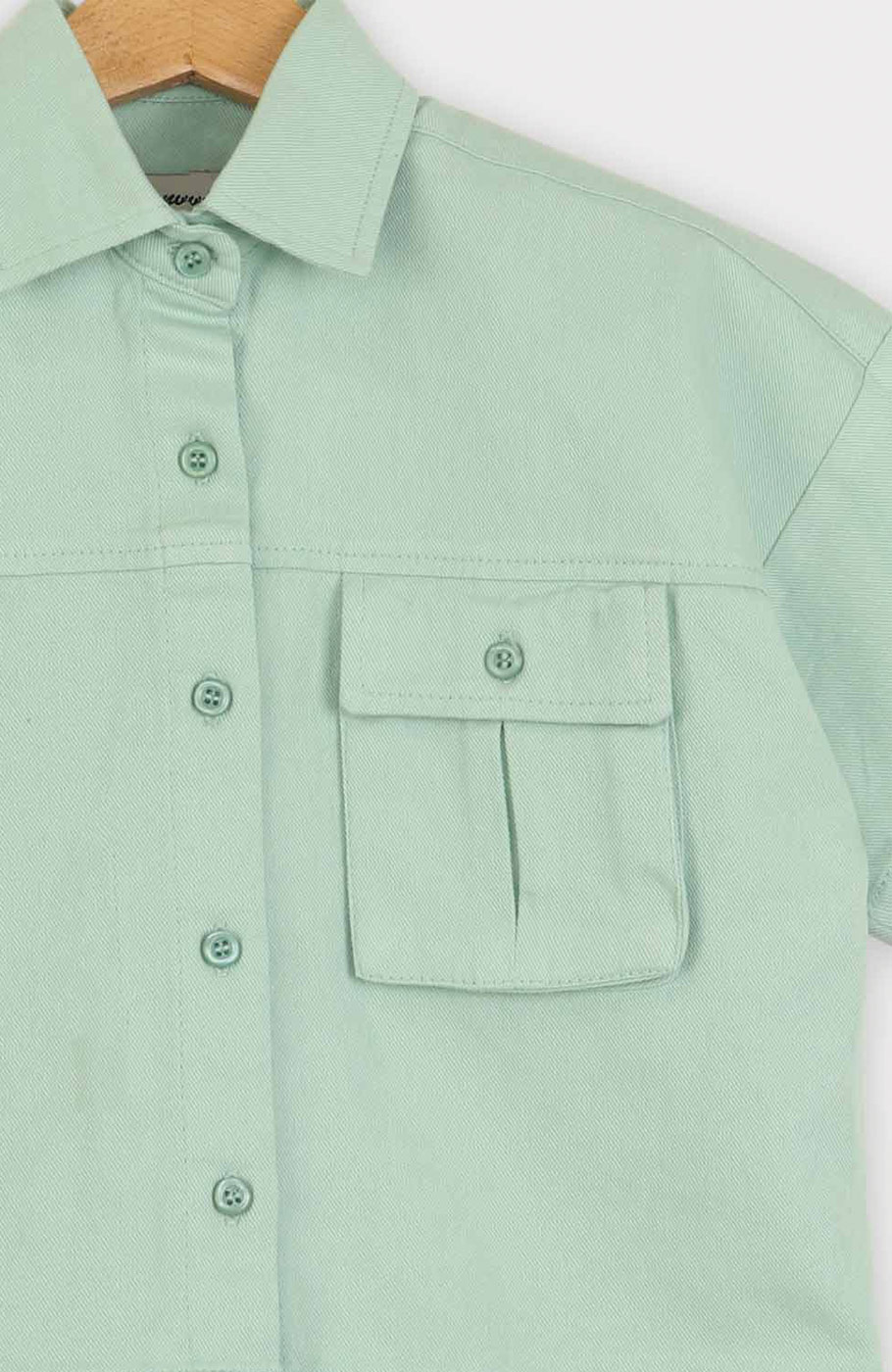 شومیز کتان آستین کوتاه