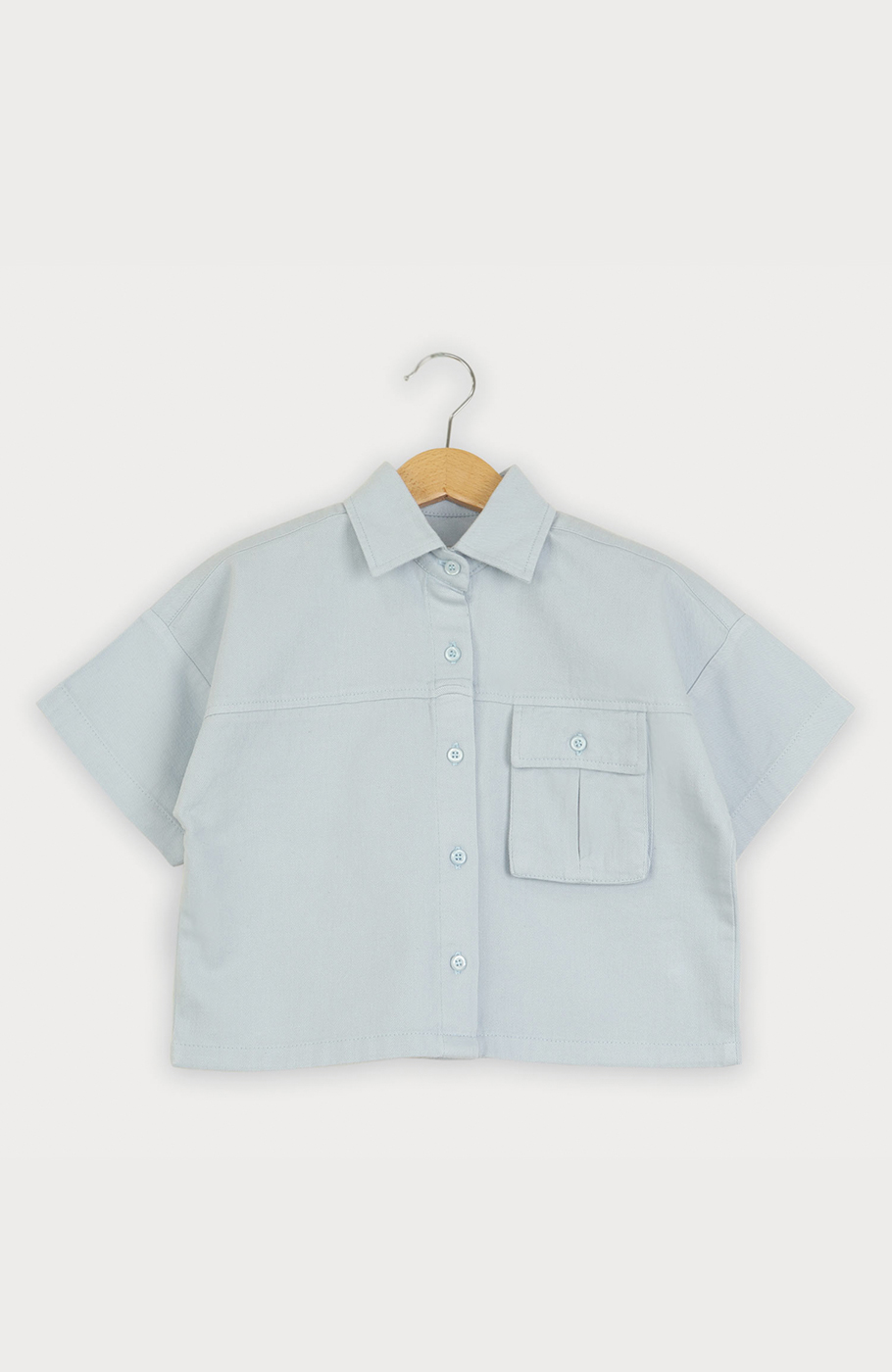 شومیز کتان آستین کوتاه