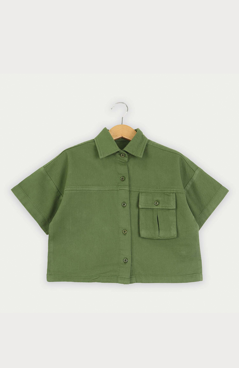 شومیز کتان آستین کوتاه