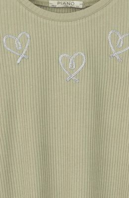 پیراهن پنبه لایکرا سوزن خالی آستین بلند