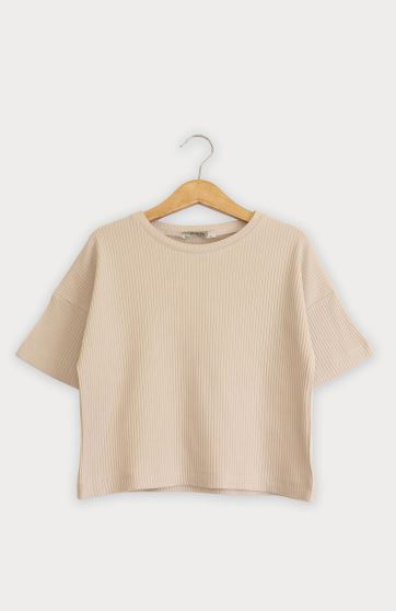 تیشرت پنبه لایکرا سوزن خالی(ست با کد 10348)