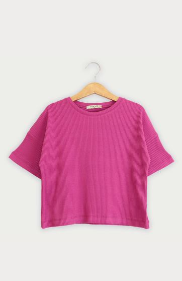 تیشرت پنبه لایکرا سوزن خالی(ست با کد 10348)