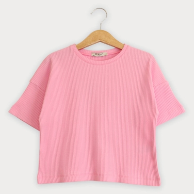 تیشرت پنبه لایکرا سوزن خالی(ست با کد 10348)