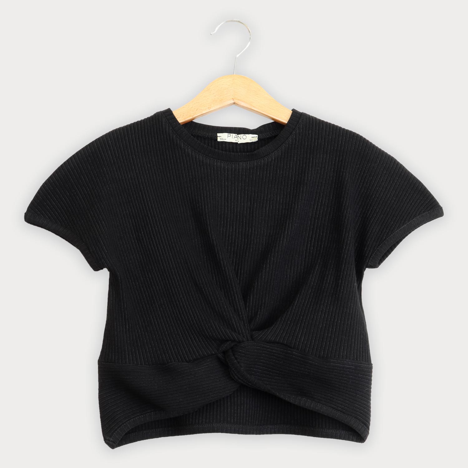 تیشرت پنبه لایکرا جلو گره ای (ست با 10356)