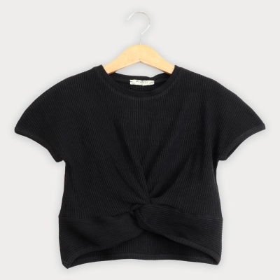 تیشرت پنبه لایکرا جلو گره ای (ست با 10356)