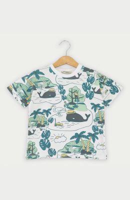 تیشرت یکرو لایکرا تمام چاپ هاوایی