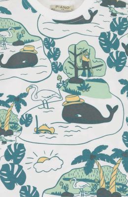 تیشرت یکرو لایکرا تمام چاپ هاوایی