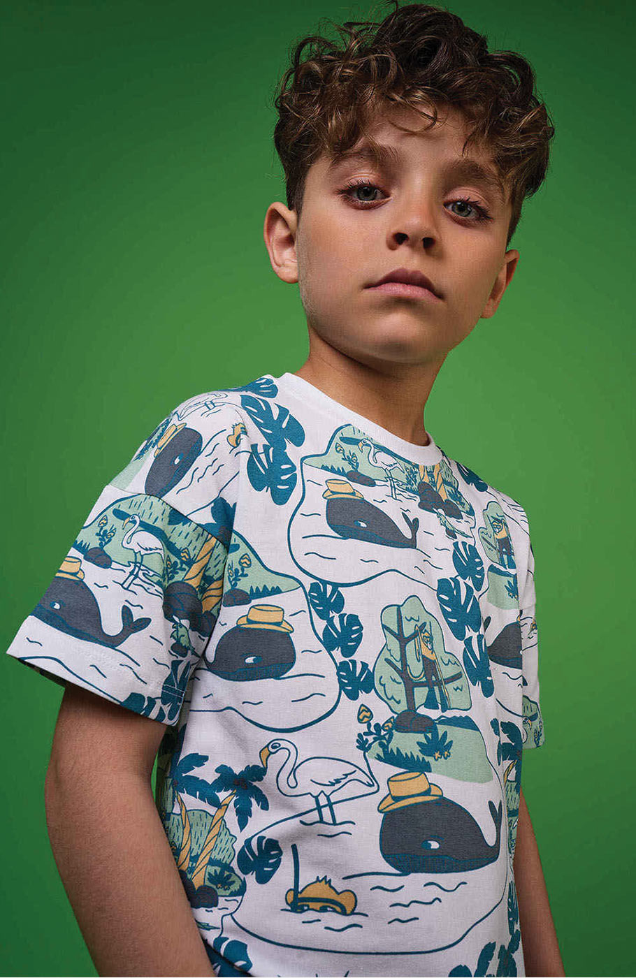 تیشرت یکرو لایکرا تمام چاپ هاوایی