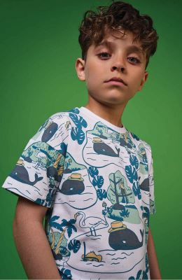 تیشرت یکرو لایکرا تمام چاپ هاوایی