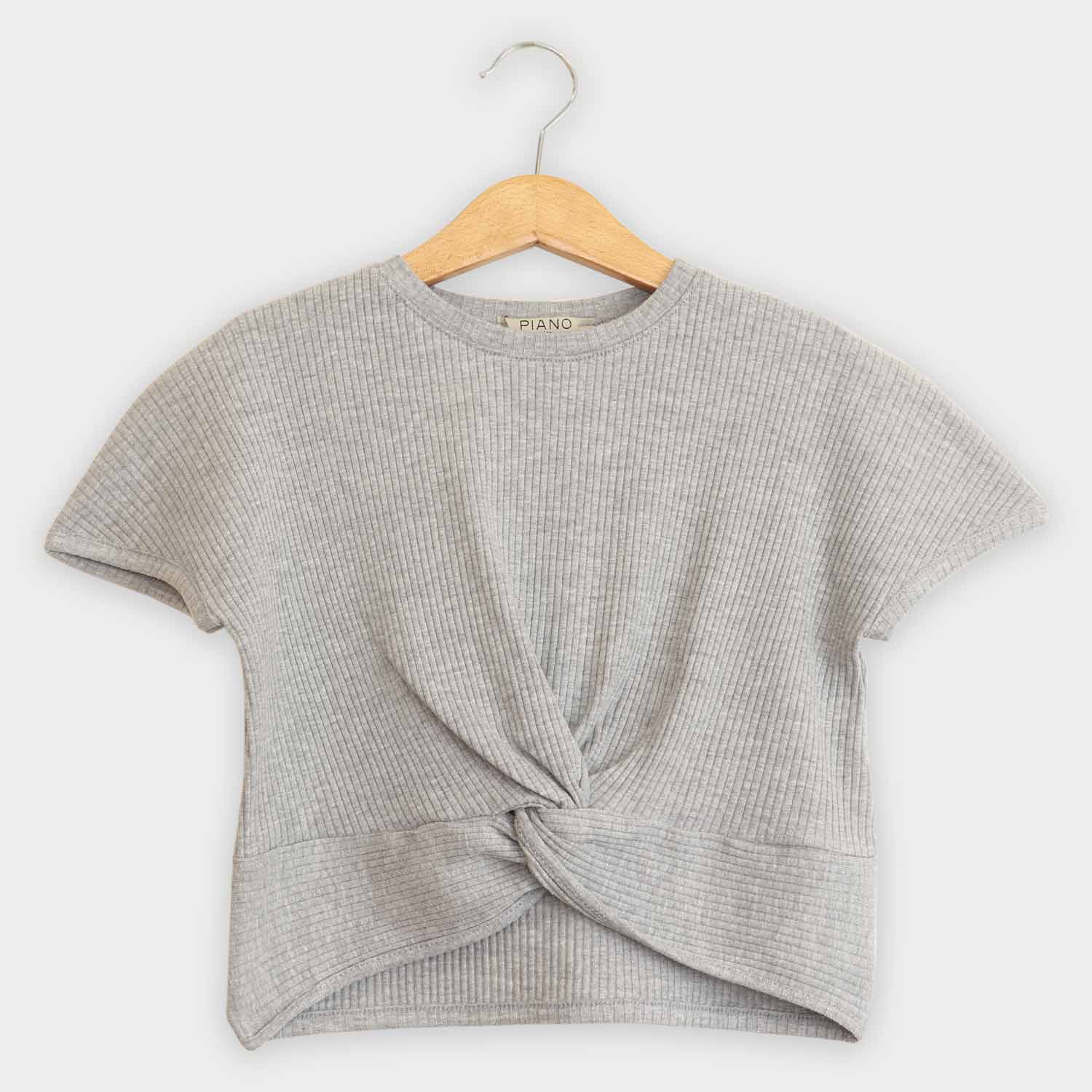 تیشرت پنبه لایکرا جلو گره ای (ست با 10356)