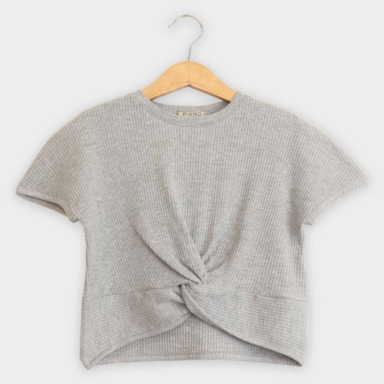 تیشرت پنبه لایکرا جلو گره ای (ست با 10356)