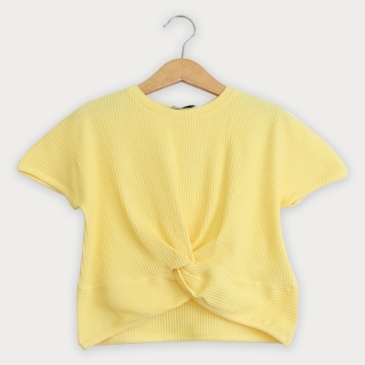 تیشرت پنبه لایکرا جلو گره ای (ست با 10354)