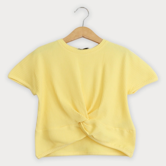 تیشرت پنبه لایکرا جلو گره ای (ست با 10354)