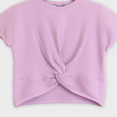 تیشرت پنبه لایکرا جلو گره ای (ست با 10354)