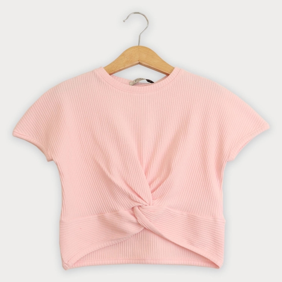 تیشرت پنبه لایکرا جلو گره ای (ست با 10356)