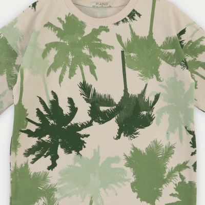 تیشرت یکرو لایکرا تمام چاپ هاوایی