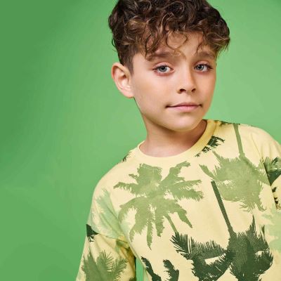 تیشرت یکرو لایکرا تمام چاپ هاوایی