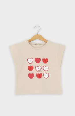 تیشرت یکرو لایکرا آستین افتاده برش دار