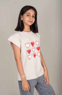 تیشرت یکرو لایکرا آستین افتاده برش دار