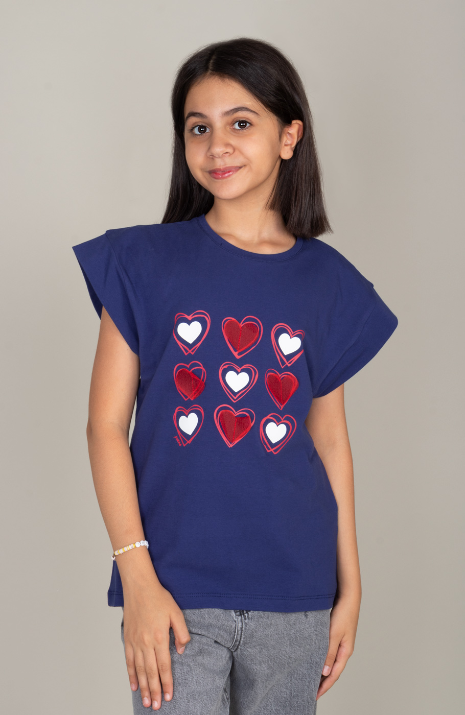 تیشرت یکرو لایکرا آستین افتاده برش دار