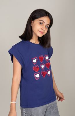 تیشرت یکرو لایکرا آستین افتاده برش دار