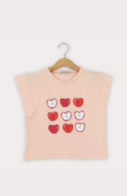 تیشرت یکرو لایکرا آستین افتاده برش دار