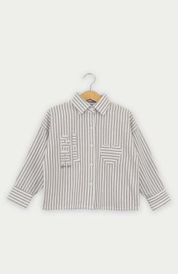 شومیز نساجی راه راه استین بلند