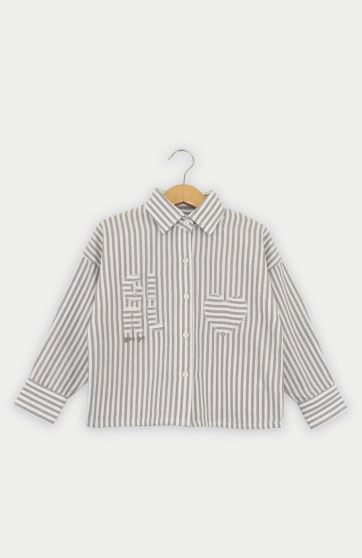 شومیز نساجی راه راه آستین بلند