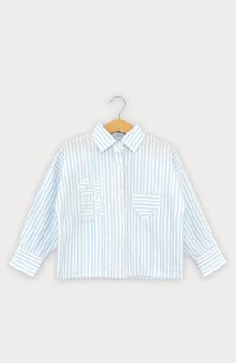 شومیز نساجی راه راه آستین بلند