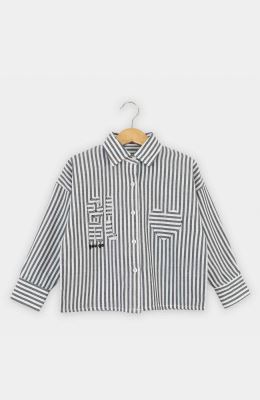 شومیز نساجی راه راه استین بلند