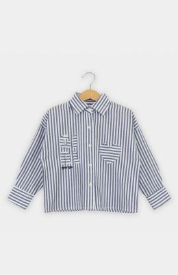 شومیز نساجی راه راه آستین بلند