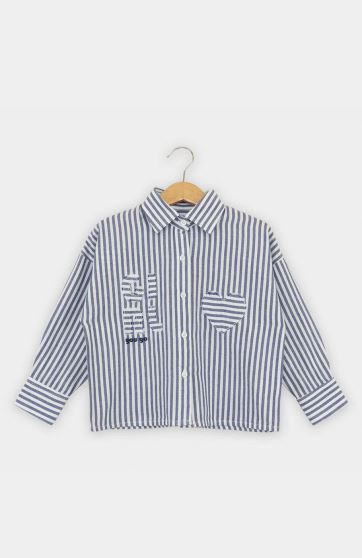 شومیز نساجی راه راه آستین بلند