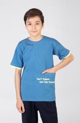 تیشرت یکرو لایکرا اسلپ آستین دوبل