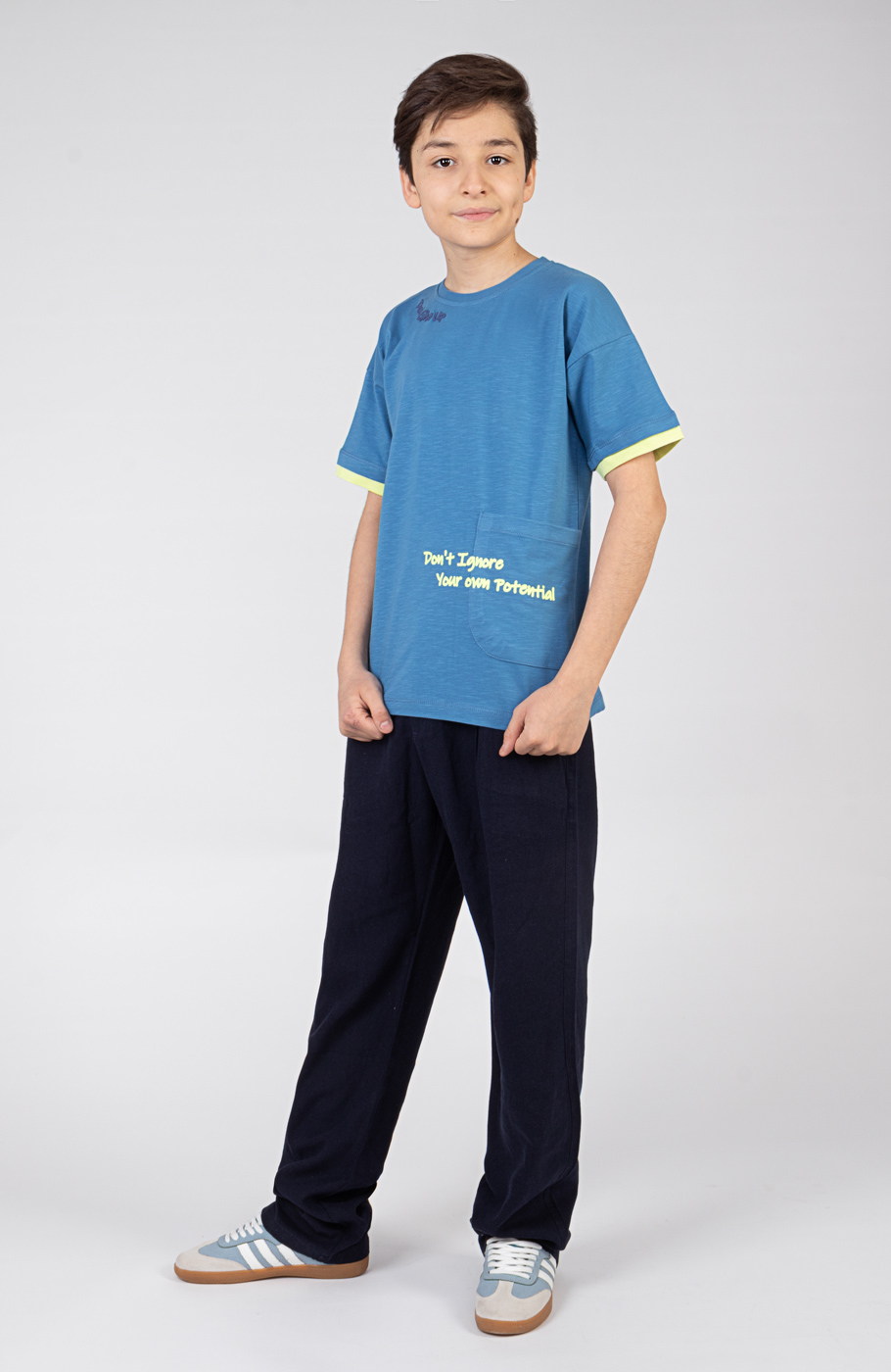 تیشرت یکرو لایکرا اسلپ آستین دوبل