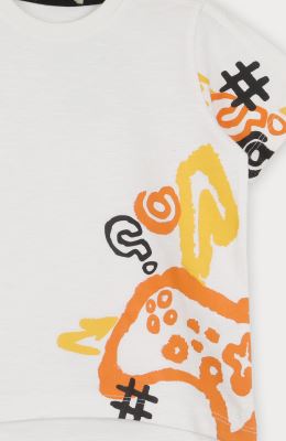 تیشرت یکرو لایکرا اسلپ آستین برش دار