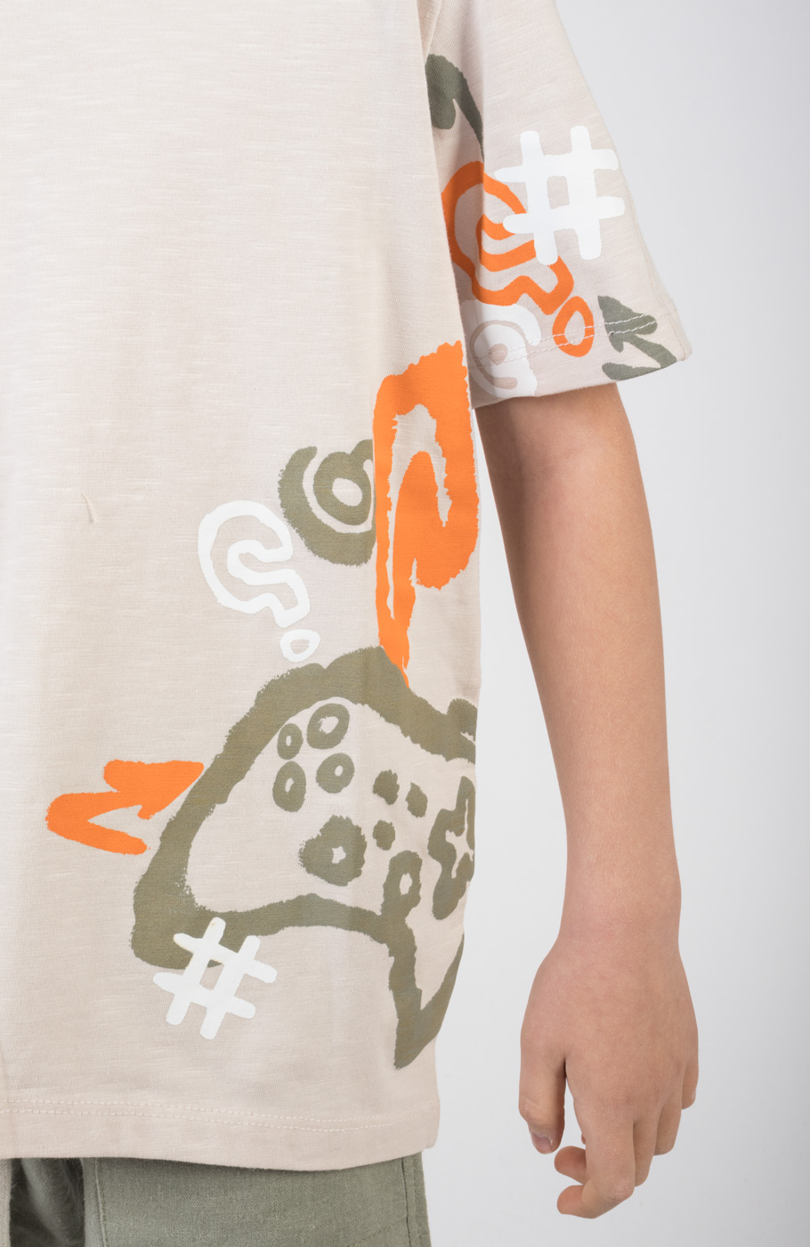 تیشرت یکرو لایکرا اسلپ آستین برش دار