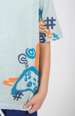 تیشرت یکرو لایکرا اسلپ آستین برش دار