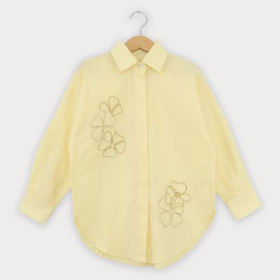 شومیز لینن اسلپ آستین بلند