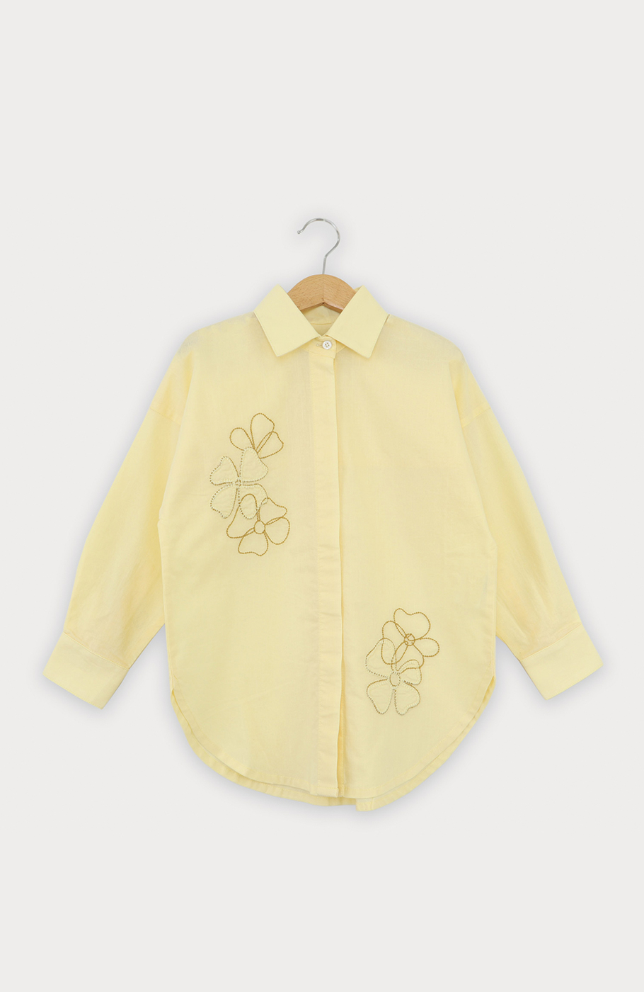 شومیز لینن اسلپ آستین بلند