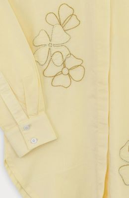 شومیز لینن اسلپ آستین بلند