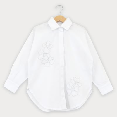 شومیز لینن اسلپ آستین بلند