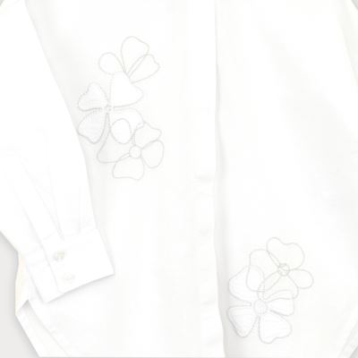 شومیز لینن اسلپ آستین بلند