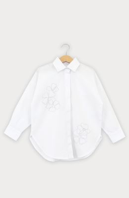 شومیز لینن اسلپ آستین بلند