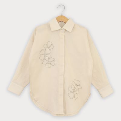 شومیز لینن اسلپ آستین بلند