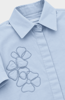 شومیز لینن اسلپ آستین بلند