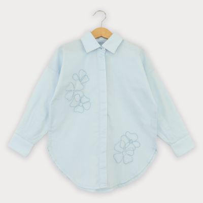 شومیز لینن اسلپ آستین بلند