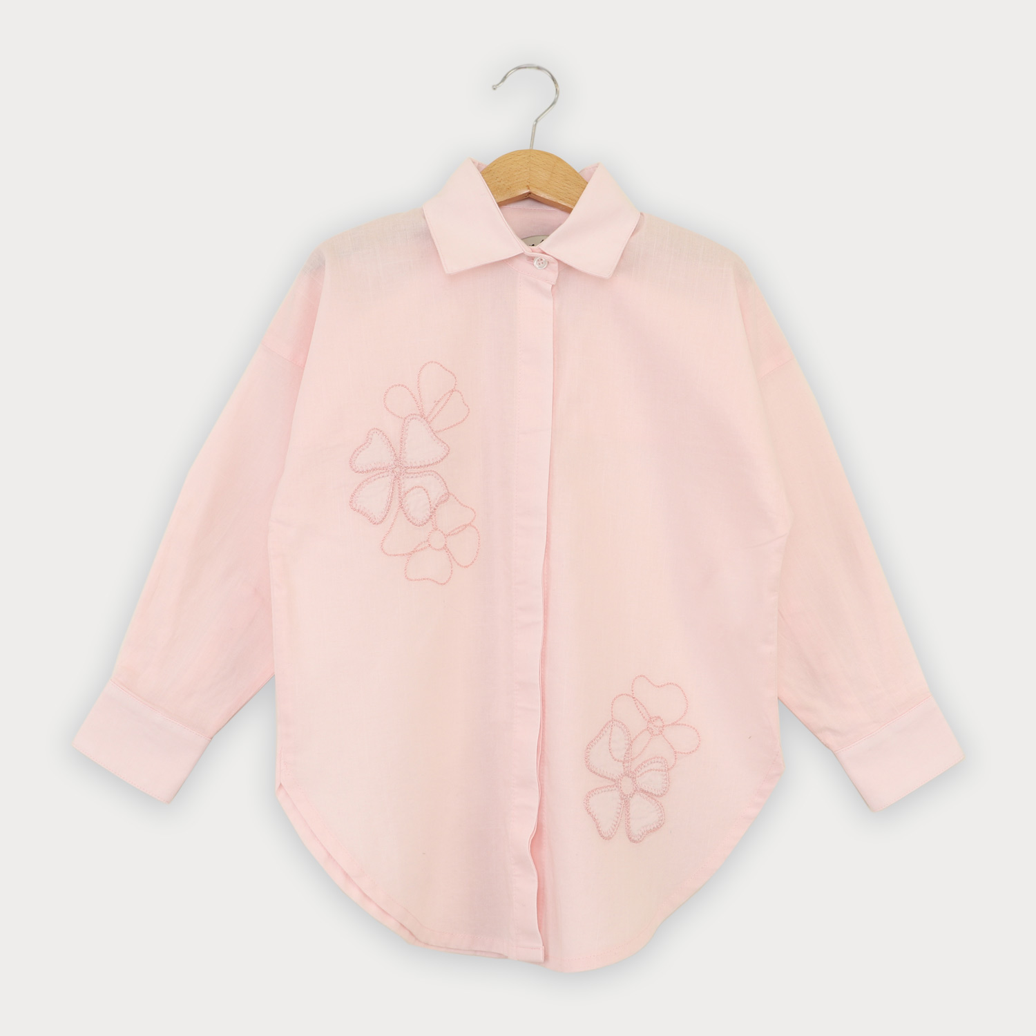 شومیز لینن اسلپ آستین بلند