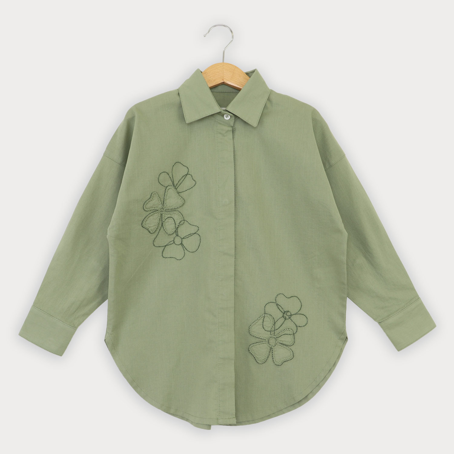 شومیز لینن اسلپ آستین بلند