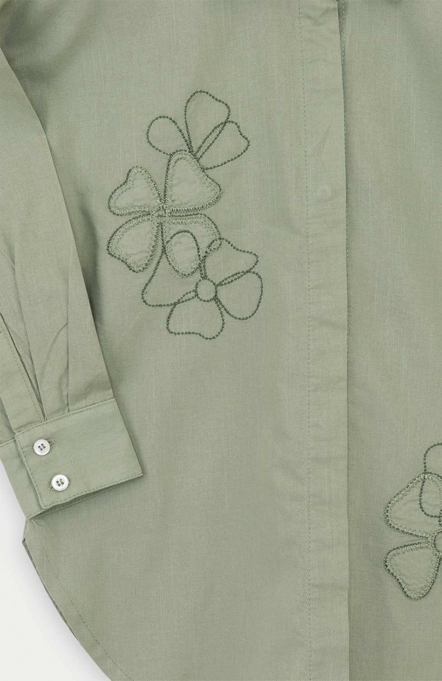 شومیز لینن اسلپ آستین بلند