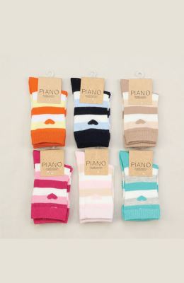 جوراب راه راه و قلب